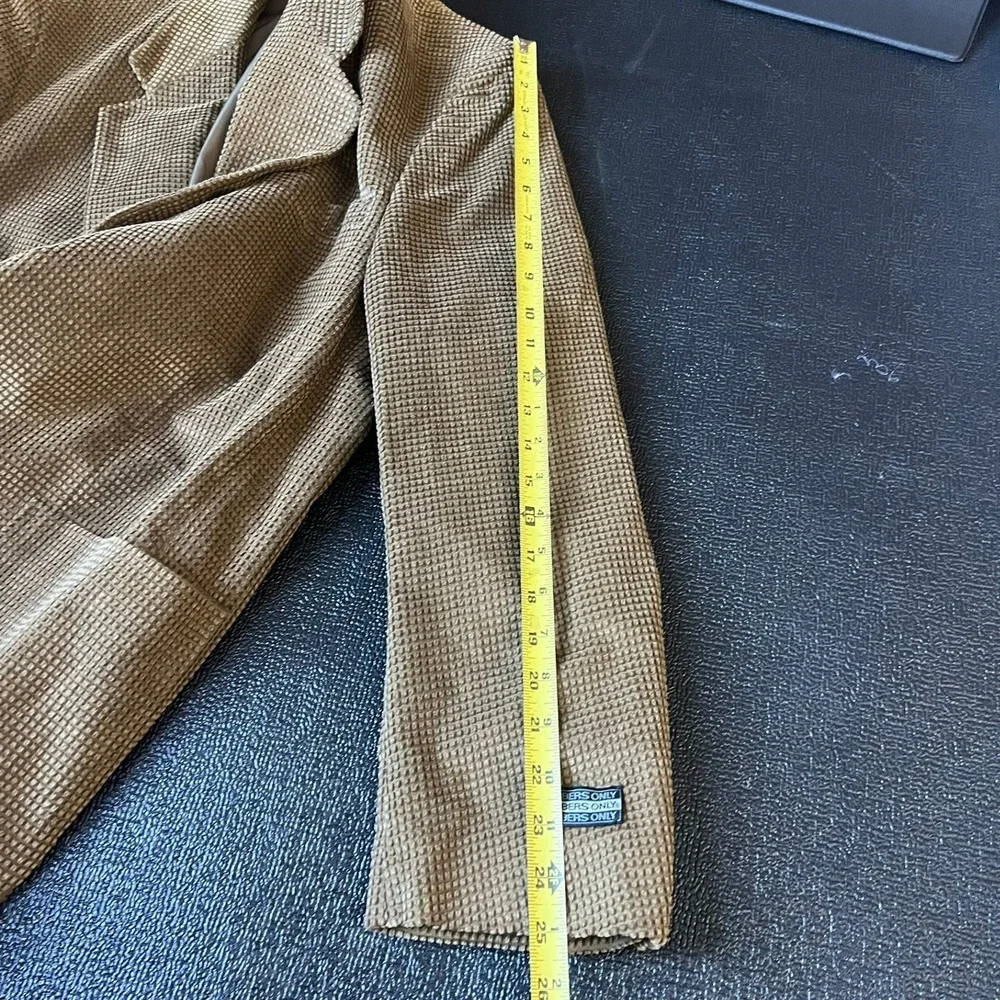 New Members Only Mens Brown Waffle Textured‎ Corduroy Blazer Jacket sz 48 Preppy